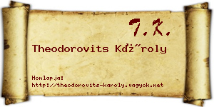 Theodorovits Károly névjegykártya