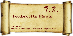 Theodorovits Károly névjegykártya